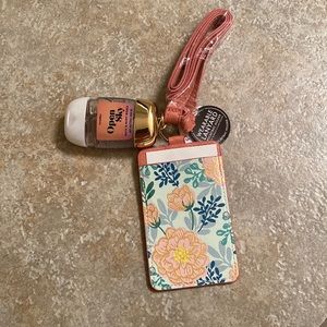Bath and Body Works wearable lanyard sanitizer holder and Open Sky sanitizer